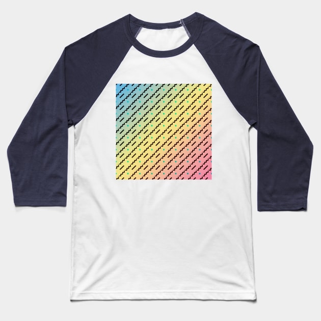 Memphis 80s Style #4 Graphic Design Pattern Baseball T-Shirt by DankFutura